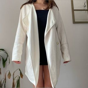 Athleta Cream Long Jacket wrap